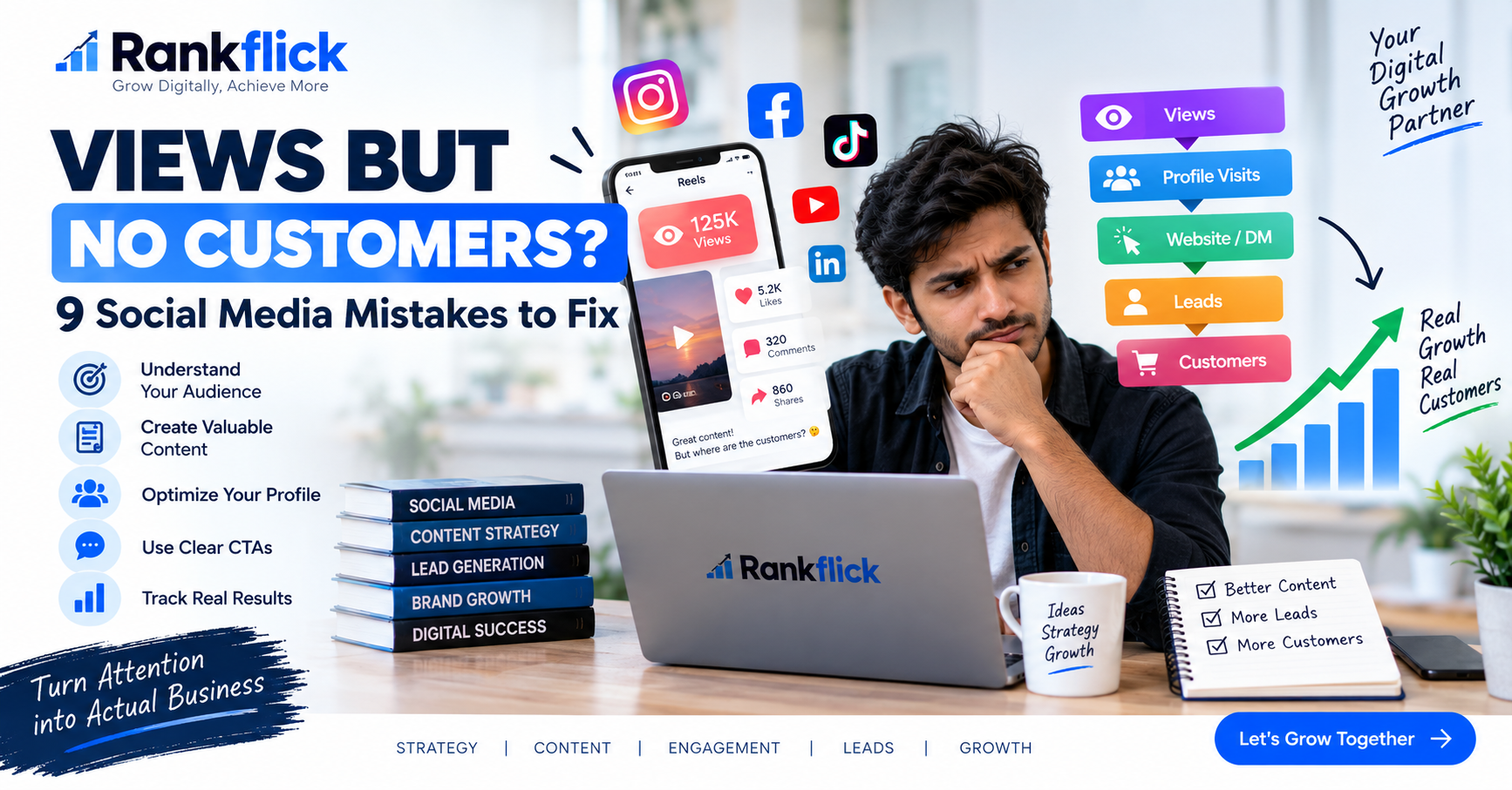 Why Your Social Media Posts Get Views but No Customers: 9 Mistakes to Fix
